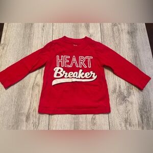 Carter’s Heart Breaker 18 month red long sleeve shirt